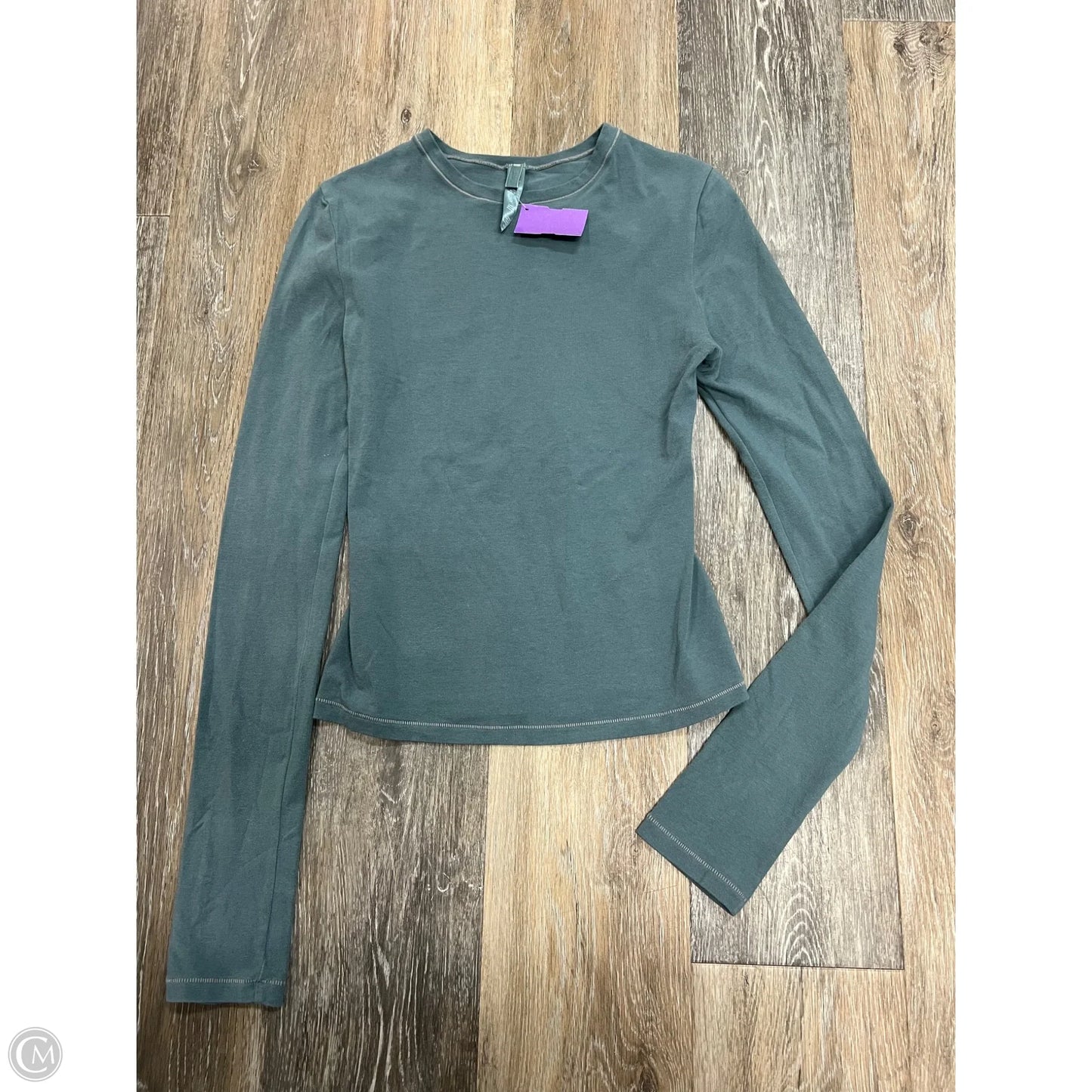 Top Long Sleeve By Skims In Teal, Size: S