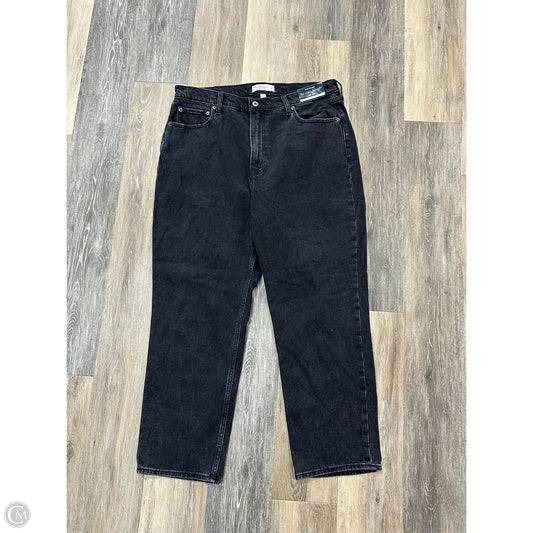 Jeans Straight By Abercrombie And Fitch In Black Denim, Size: 16