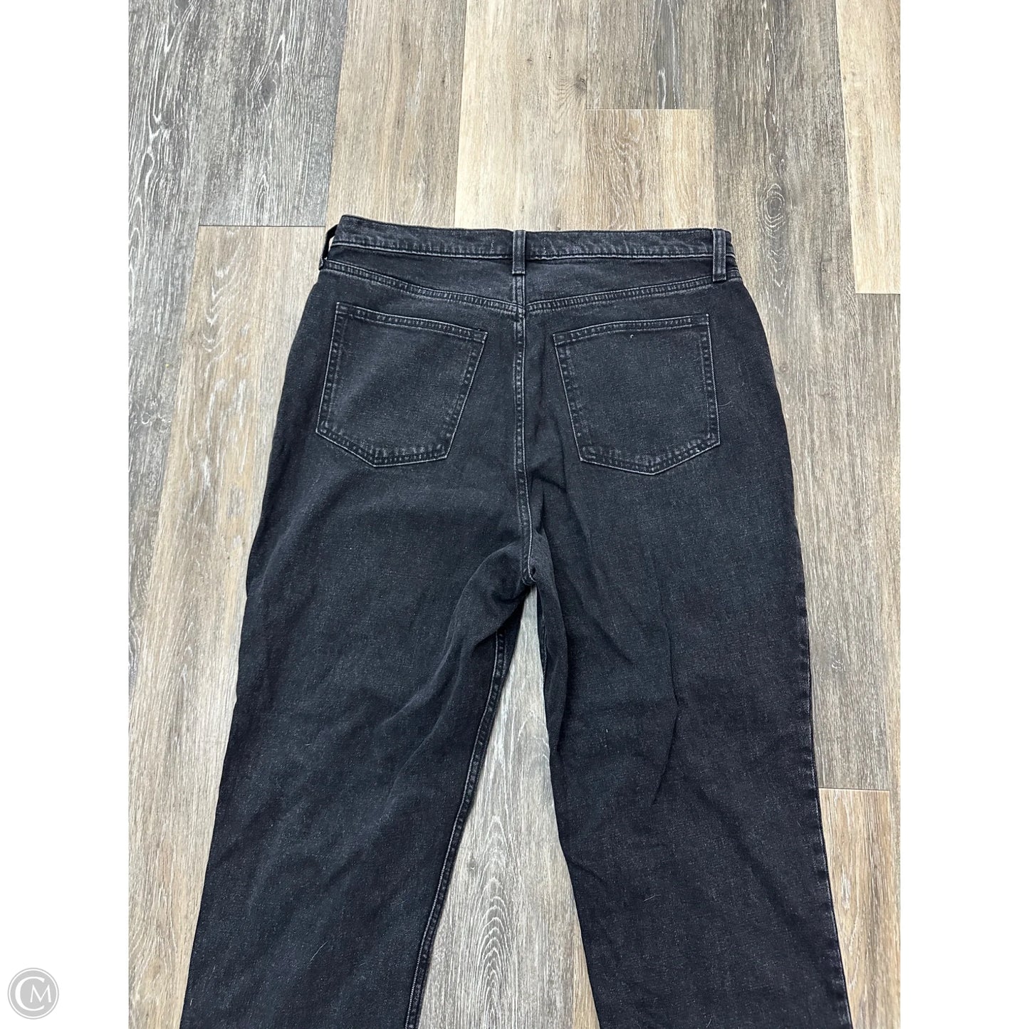 Jeans Straight By Abercrombie And Fitch In Black Denim, Size: 16
