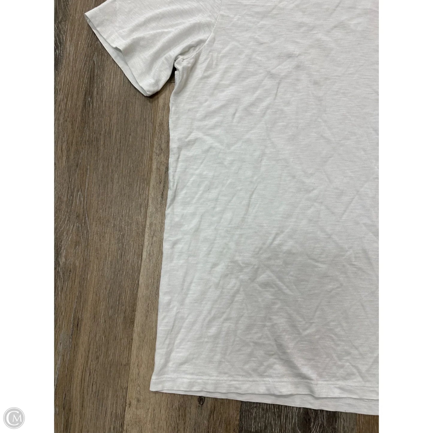 Top Short Sleeve By Theory In White, Size: L