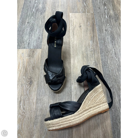 Sandals Heels Wedge By Cole-haan In Black, Size: 9