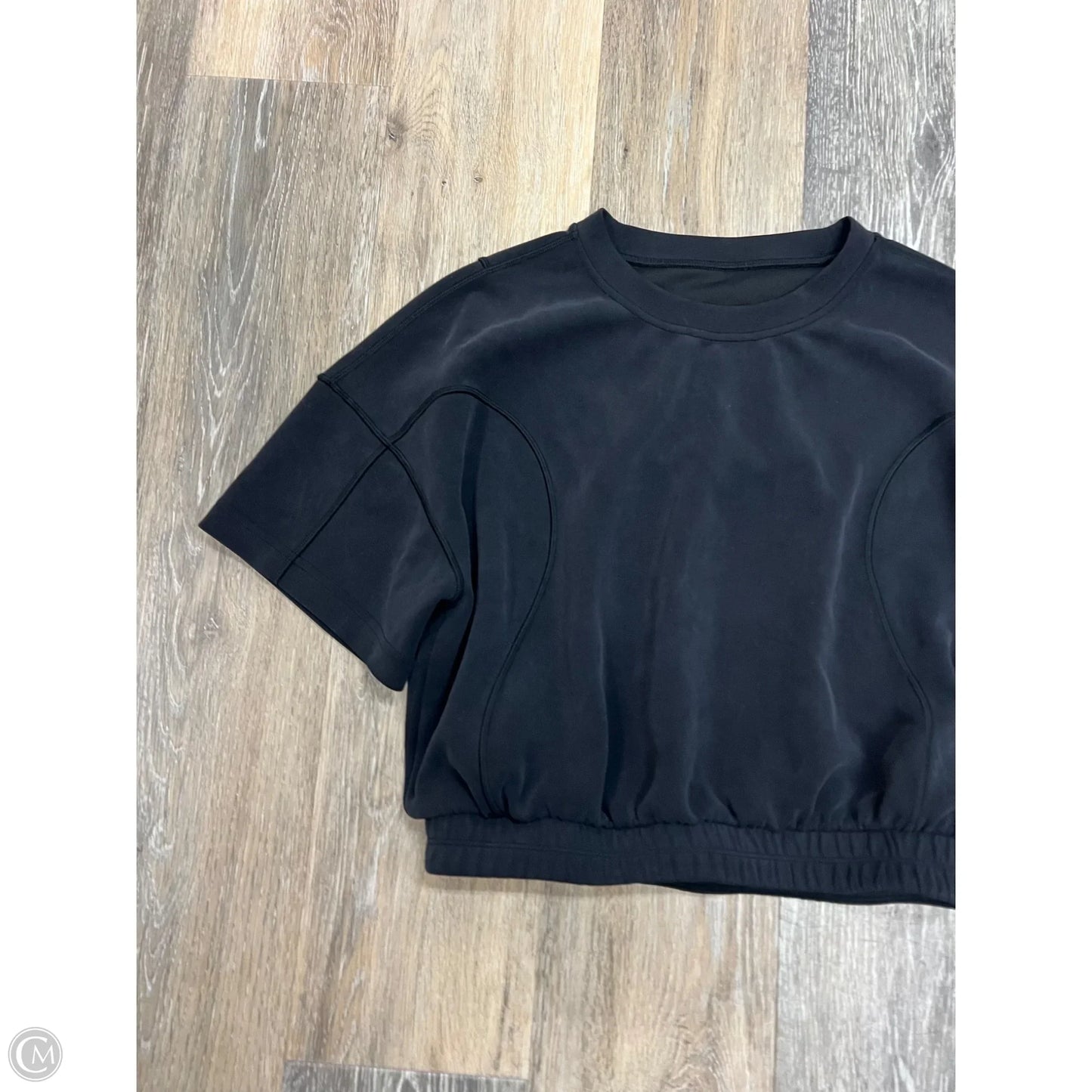 Athletic Top Short Sleeve By Lululemon In Grey, Size: 6
