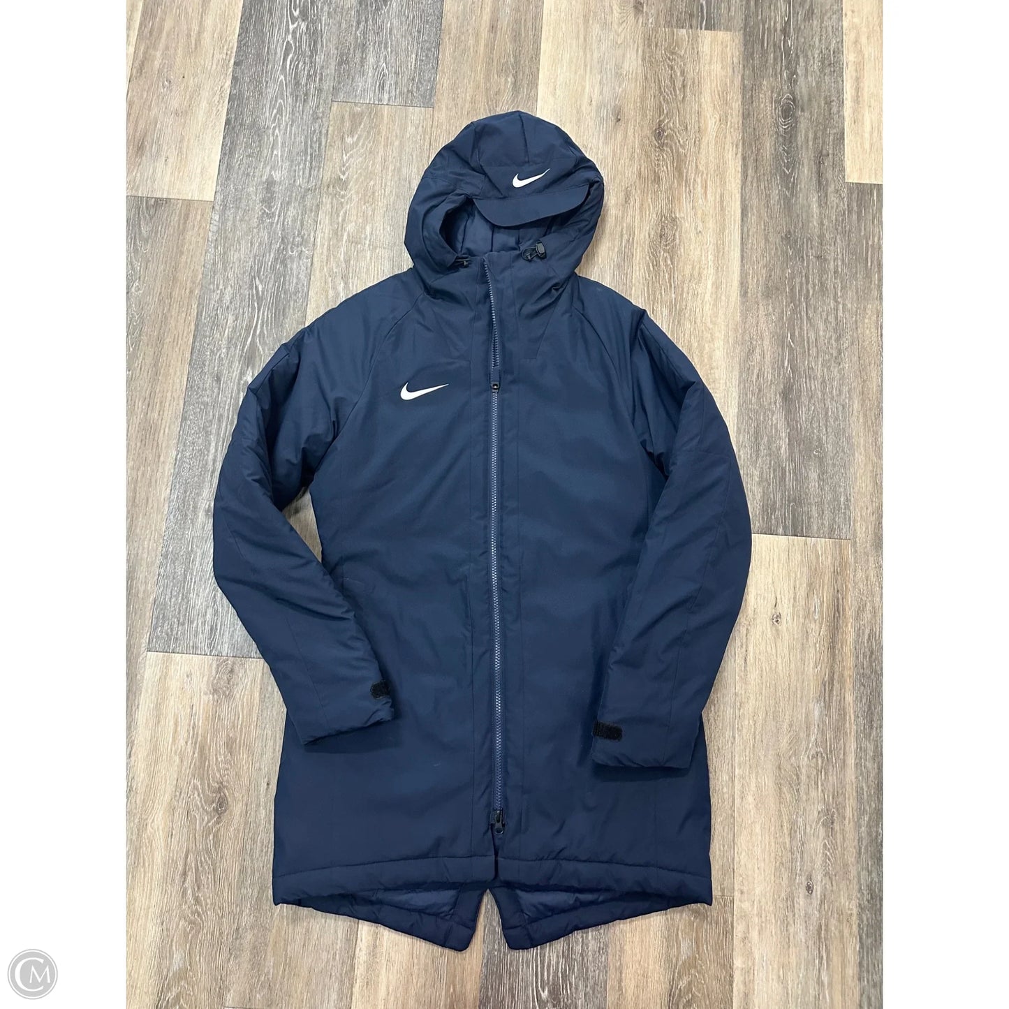 Coat Parka By Nike Apparel In Blue, Size: S