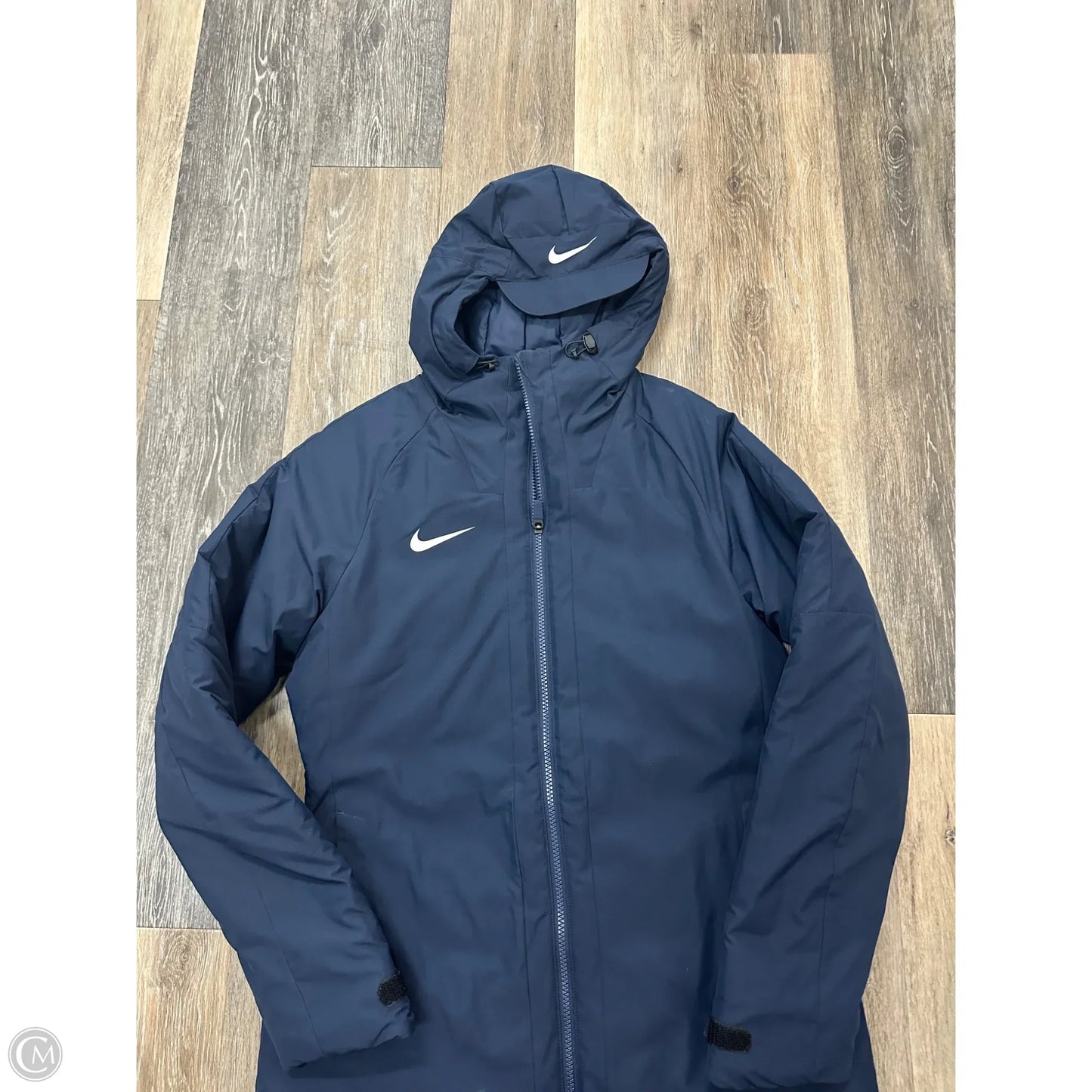 Coat Parka By Nike Apparel In Blue, Size: S