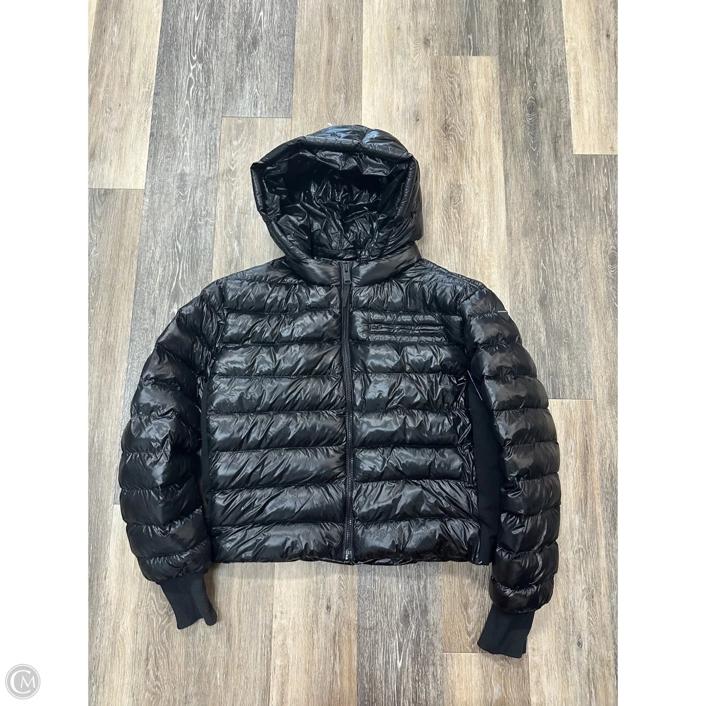 Coat Puffer & Quilted By 7Diamonds In Black, Size: Xl