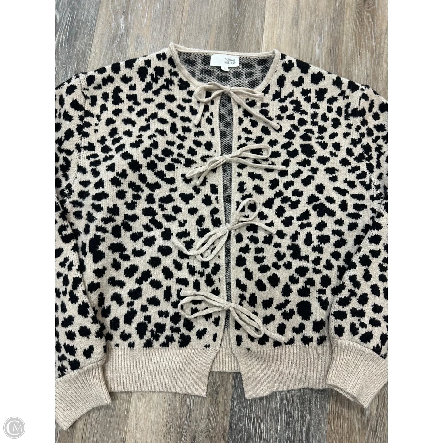 Sweater Cardigan By Sunday Edition In Animal Print, Size: L