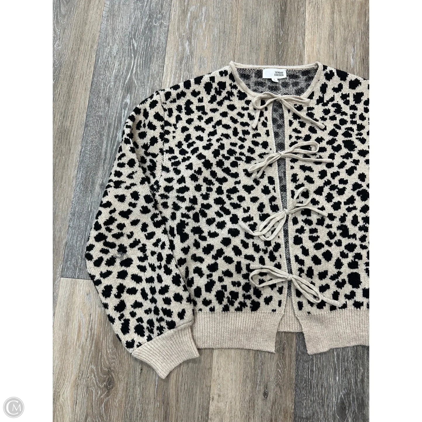 Sweater Cardigan By Sunday Edition In Animal Print, Size: L