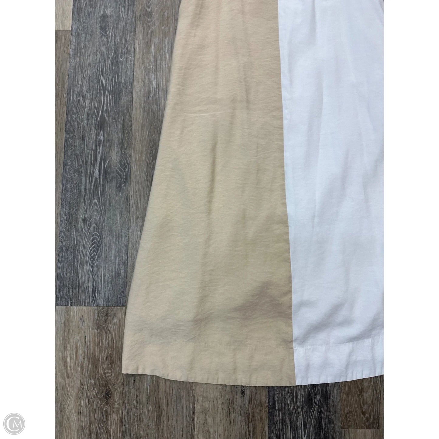 Dress Casual Maxi By Pomander Place In Tan & White, Size: S