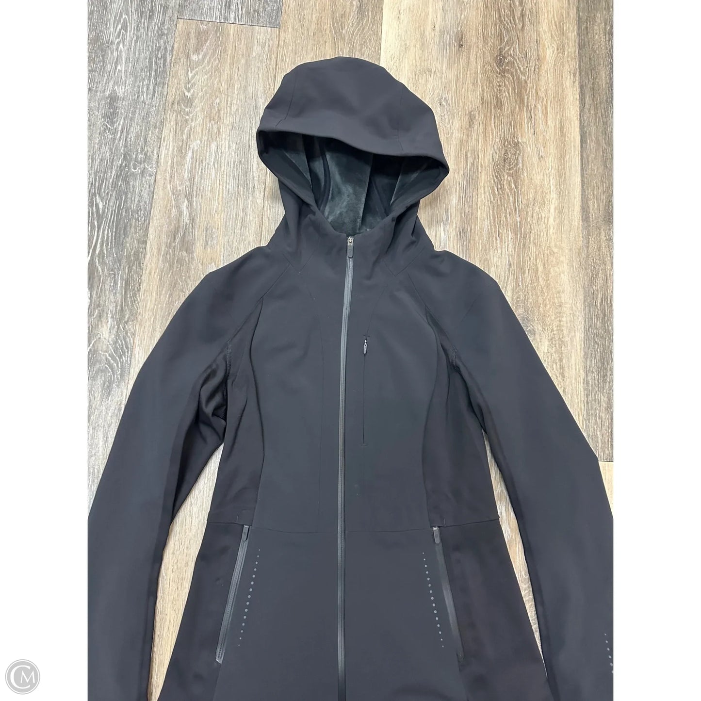 Athletic Jacket By Lululemon In Black, Size: 6