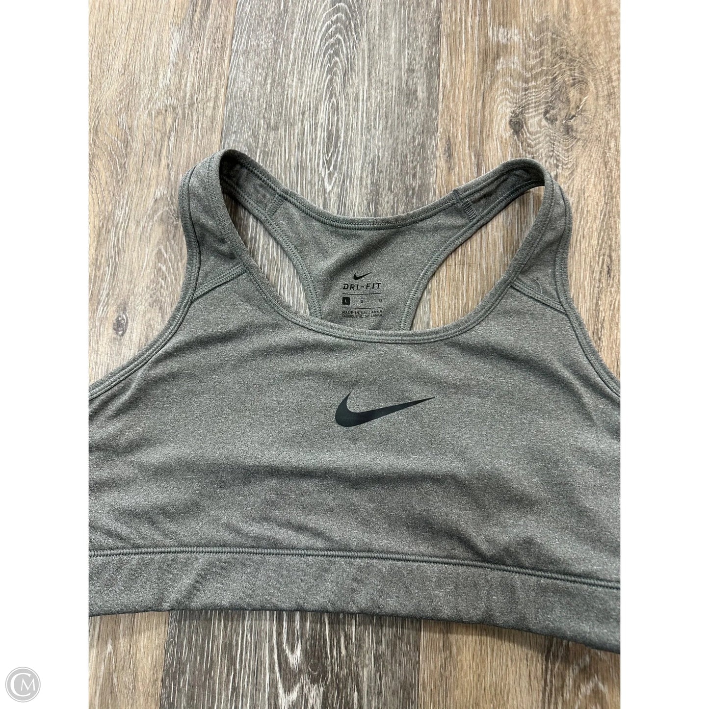 Athletic Bra By Nike Apparel In Grey, Size: L
