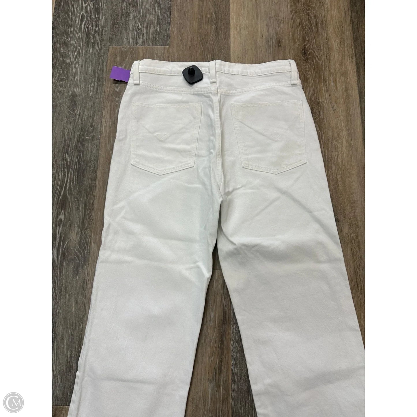 Jeans Straight By Hudson In White Denim, Size: 8
