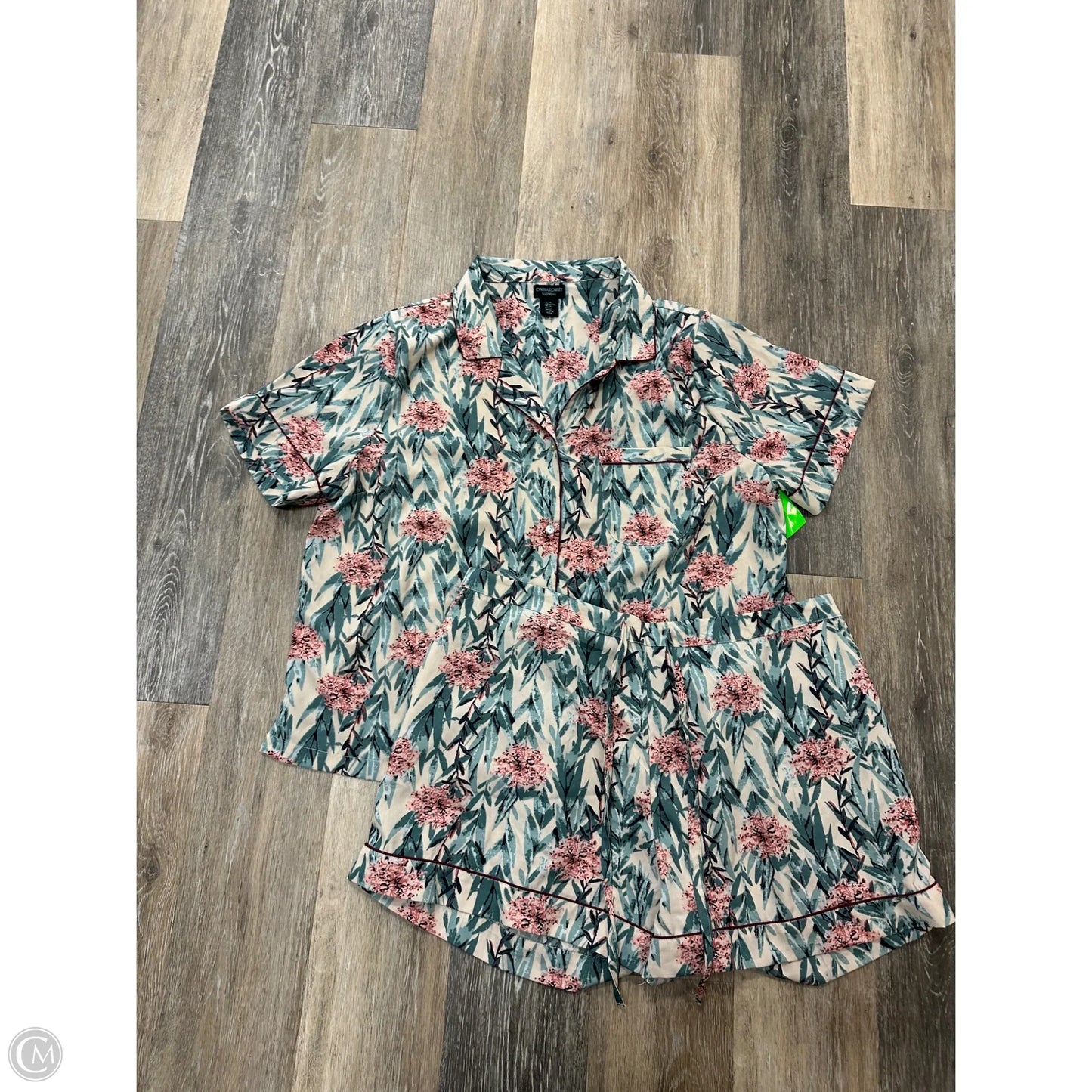 Pajamas 2pc By Cynthia Rowley In Blue, Size: Xl