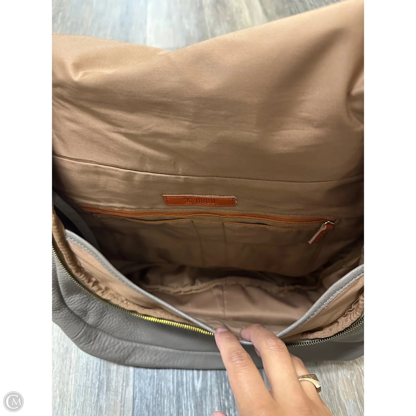 Handbag Leather By Hobo Intl, Size: Large