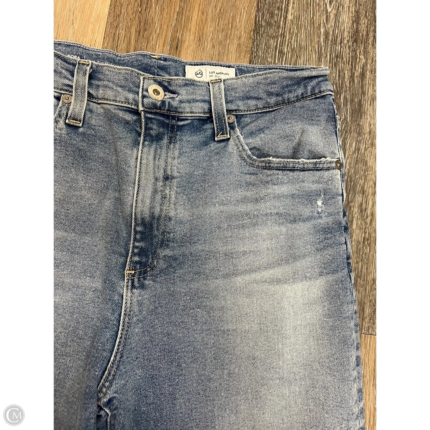 Jeans Wide Leg By Adriano Goldschmied In Blue Denim, Size: 4