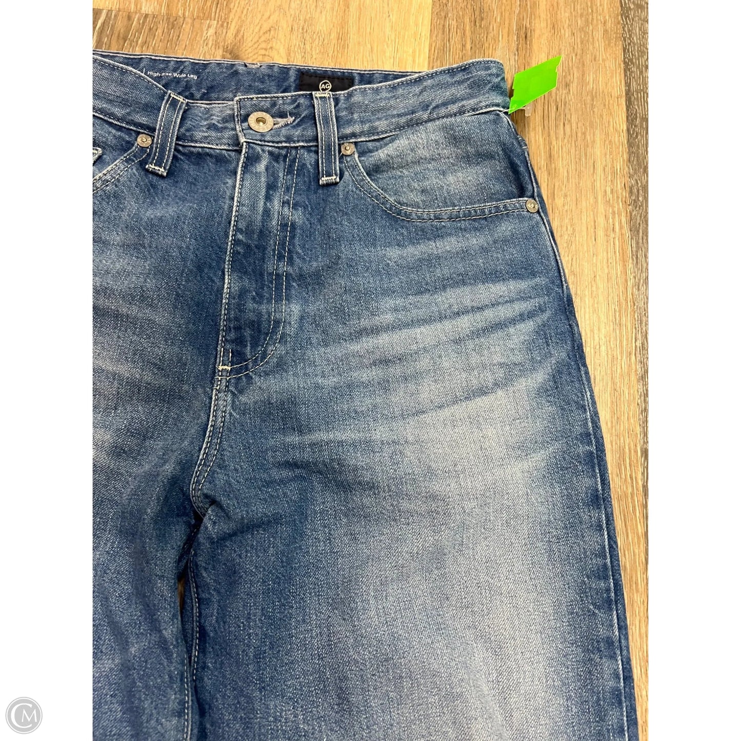 Jeans Wide Leg By Adriano Goldschmied In Blue Denim, Size: 2