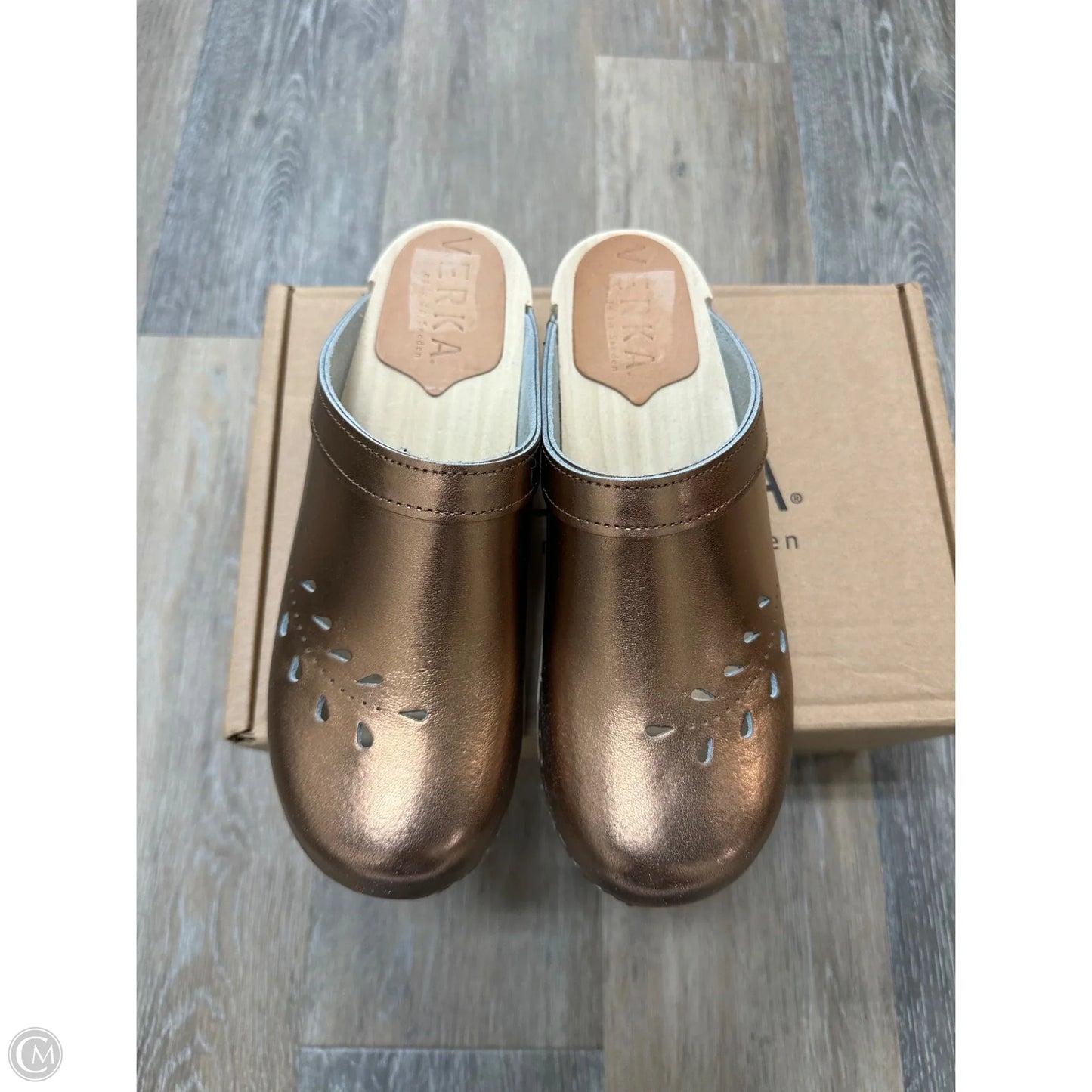 Shoes Flats By Verka In Bronze, Size: 8.5