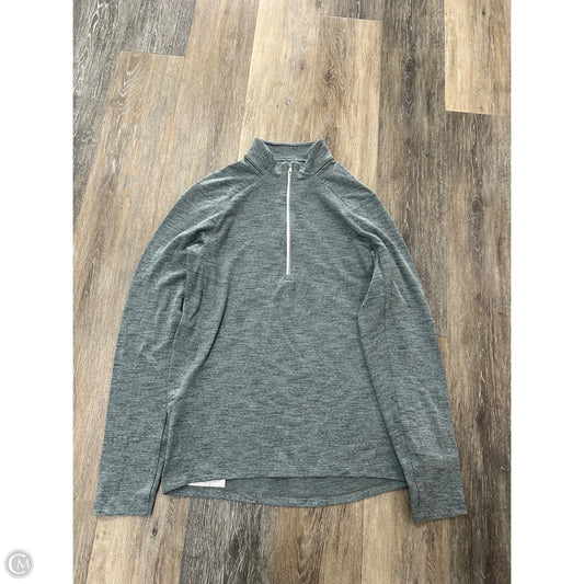Athletic Top Long Sleeve Collar By Lululemon In Blue, Size: S