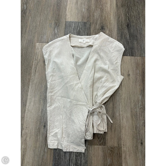 Top Sleeveless By Klesis In Cream, Size: S