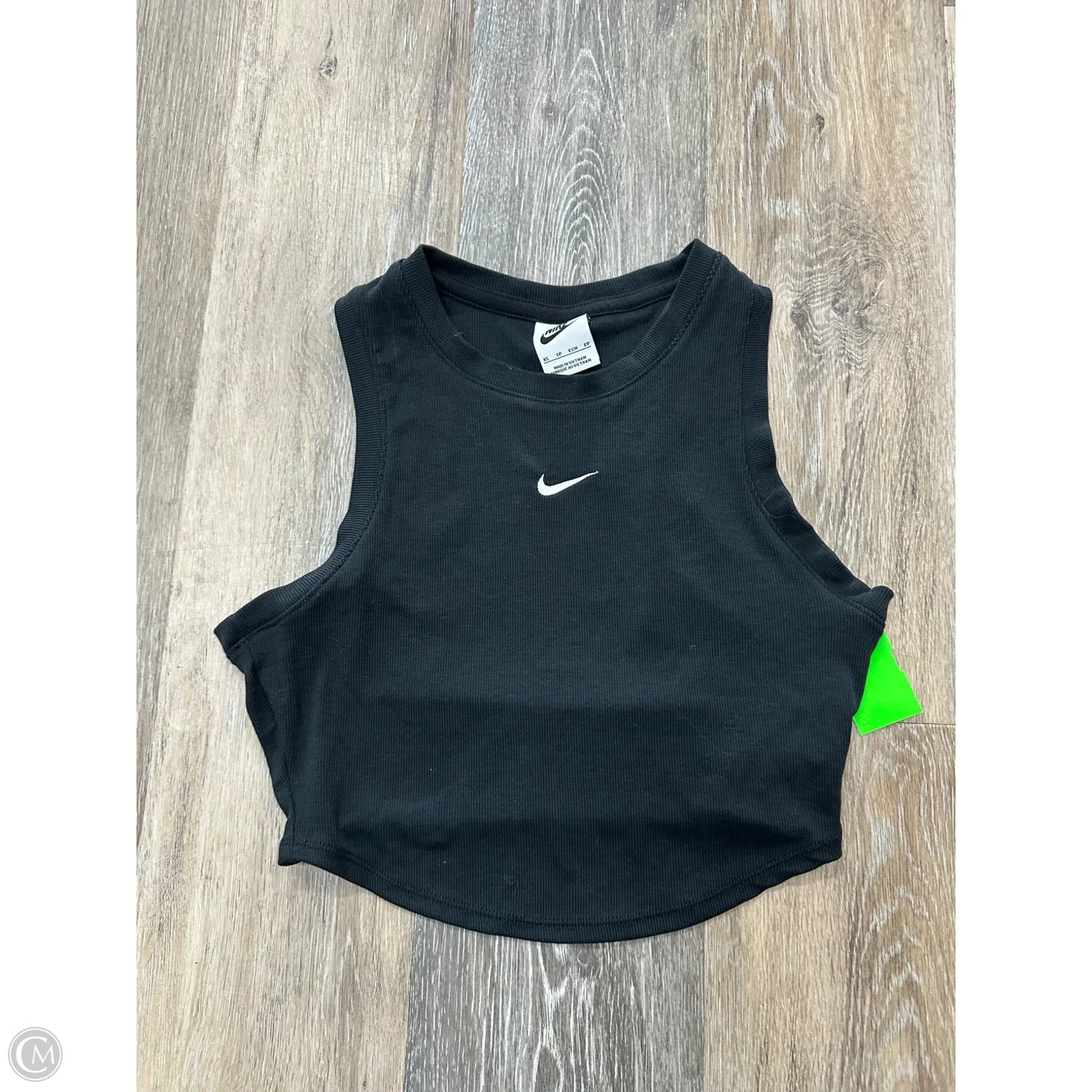 Athletic Tank Top By Nike Apparel In Black, Size: Xs