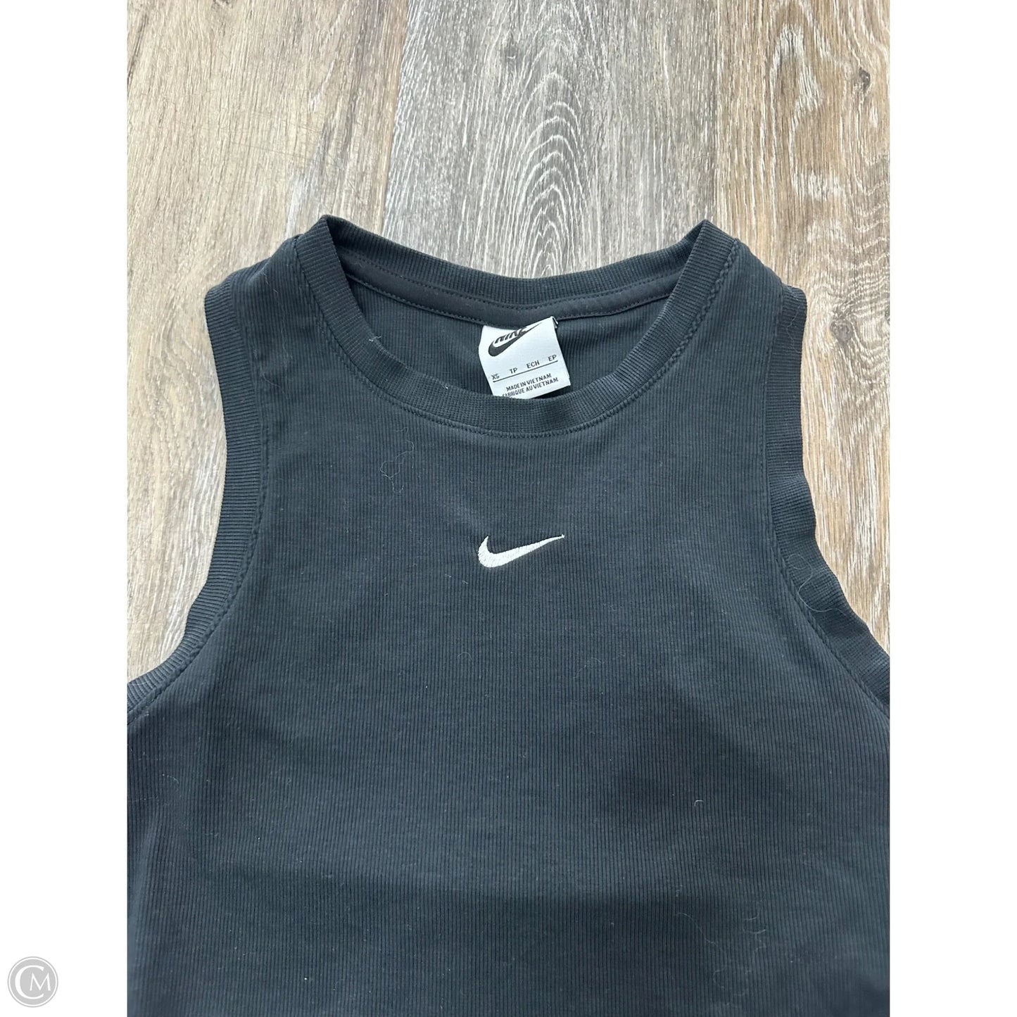 Athletic Tank Top By Nike Apparel In Black, Size: Xs