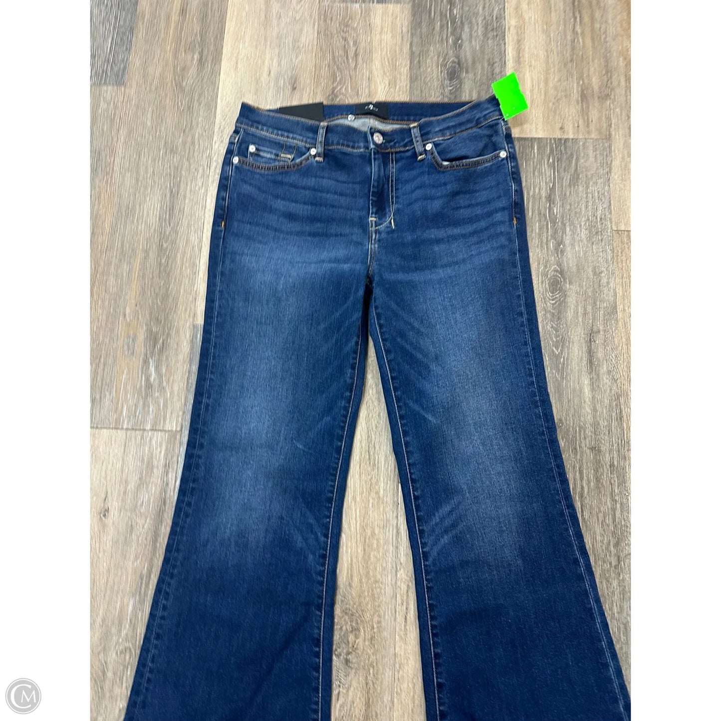 Jeans Boot Cut By 7 For All Mankind In Blue Denim, Size: 10