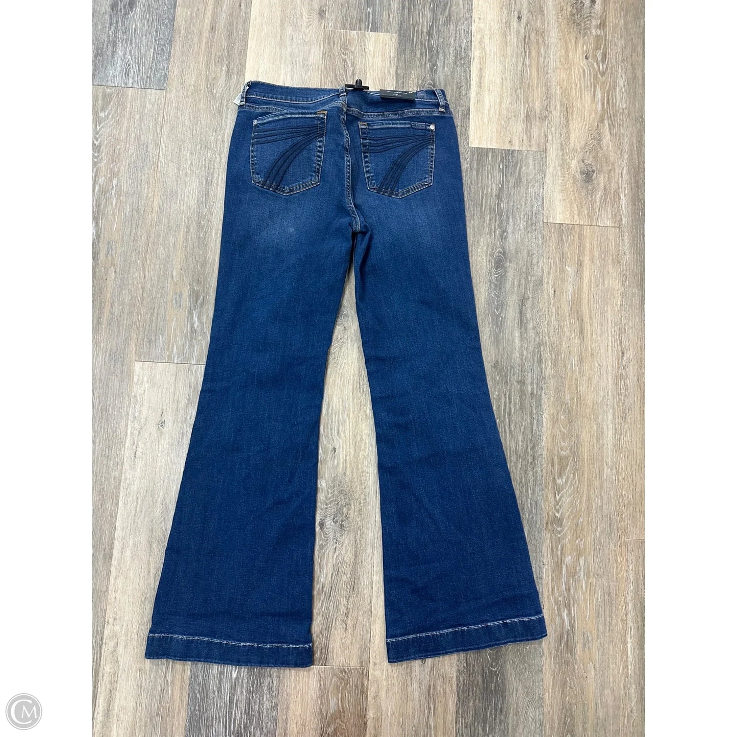 Jeans Boot Cut By 7 For All Mankind In Blue Denim, Size: 10