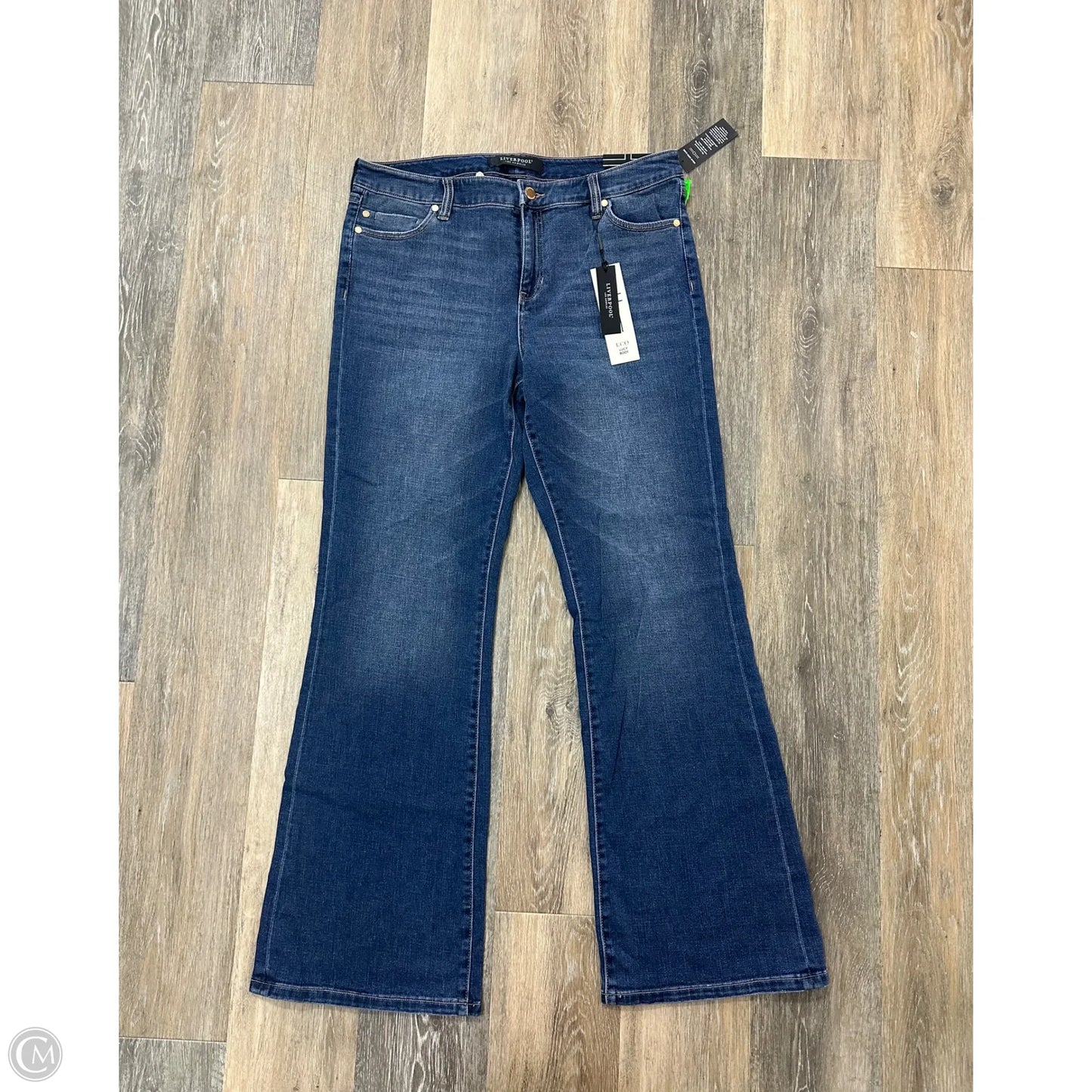 Jeans Boot Cut By Liverpool In Blue Denim, Size: 10