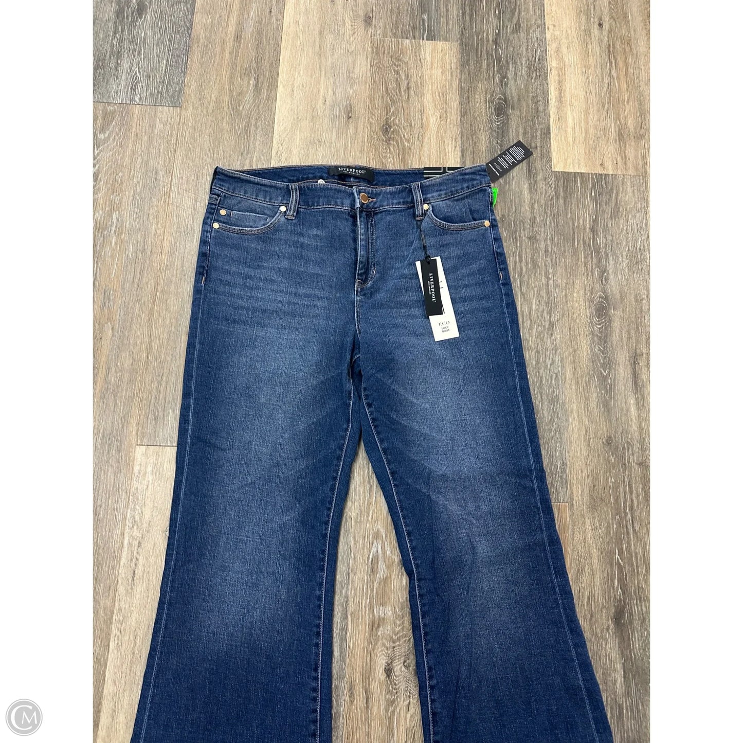 Jeans Boot Cut By Liverpool In Blue Denim, Size: 10