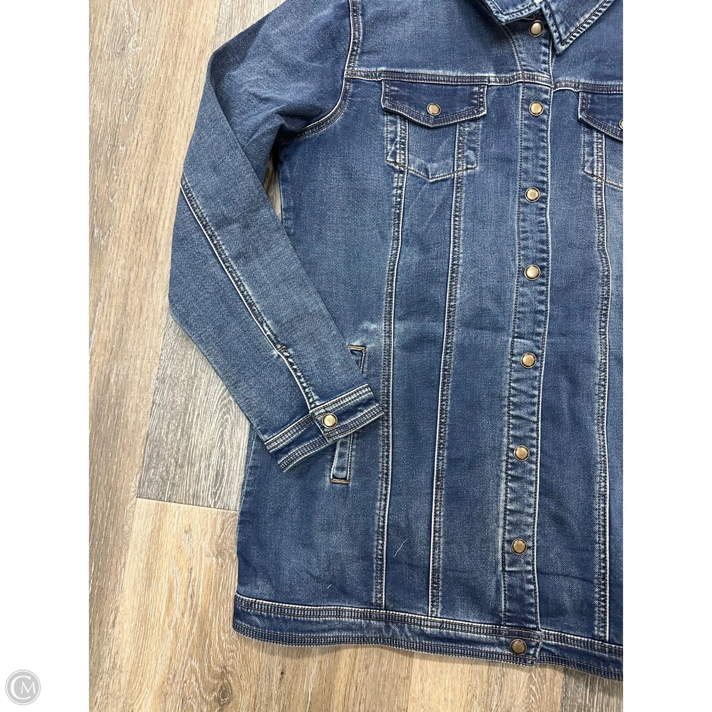 Jacket Denim By Tribal In Blue Denim, Size: L