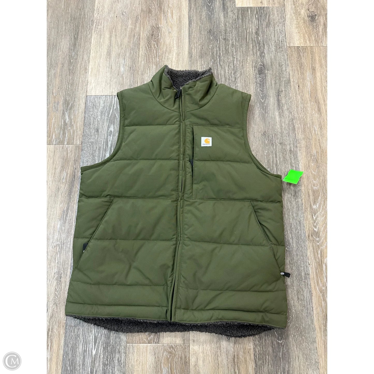 Vest Faux Fur & Sherpa By Carhartt In Green, Size: M