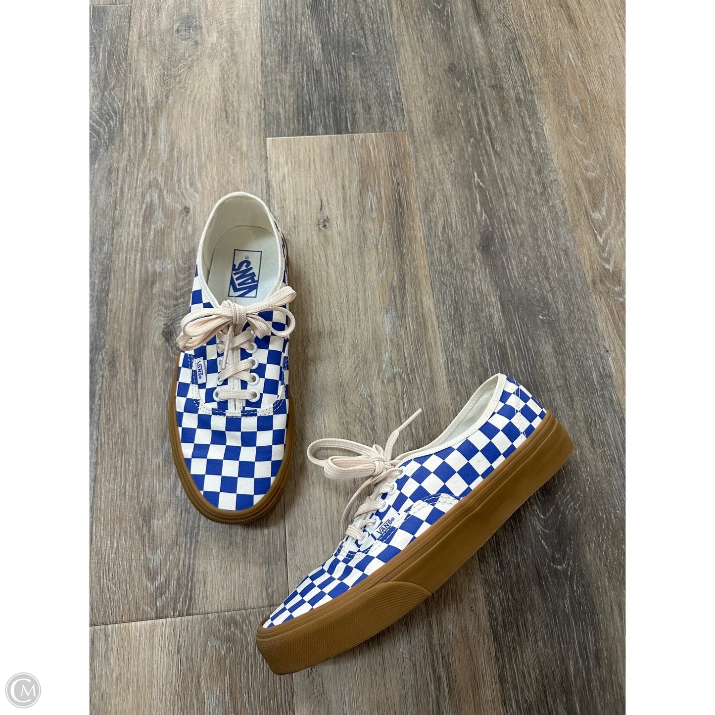 Shoes Sneakers By Vans In Blue & White, Size: 9.5