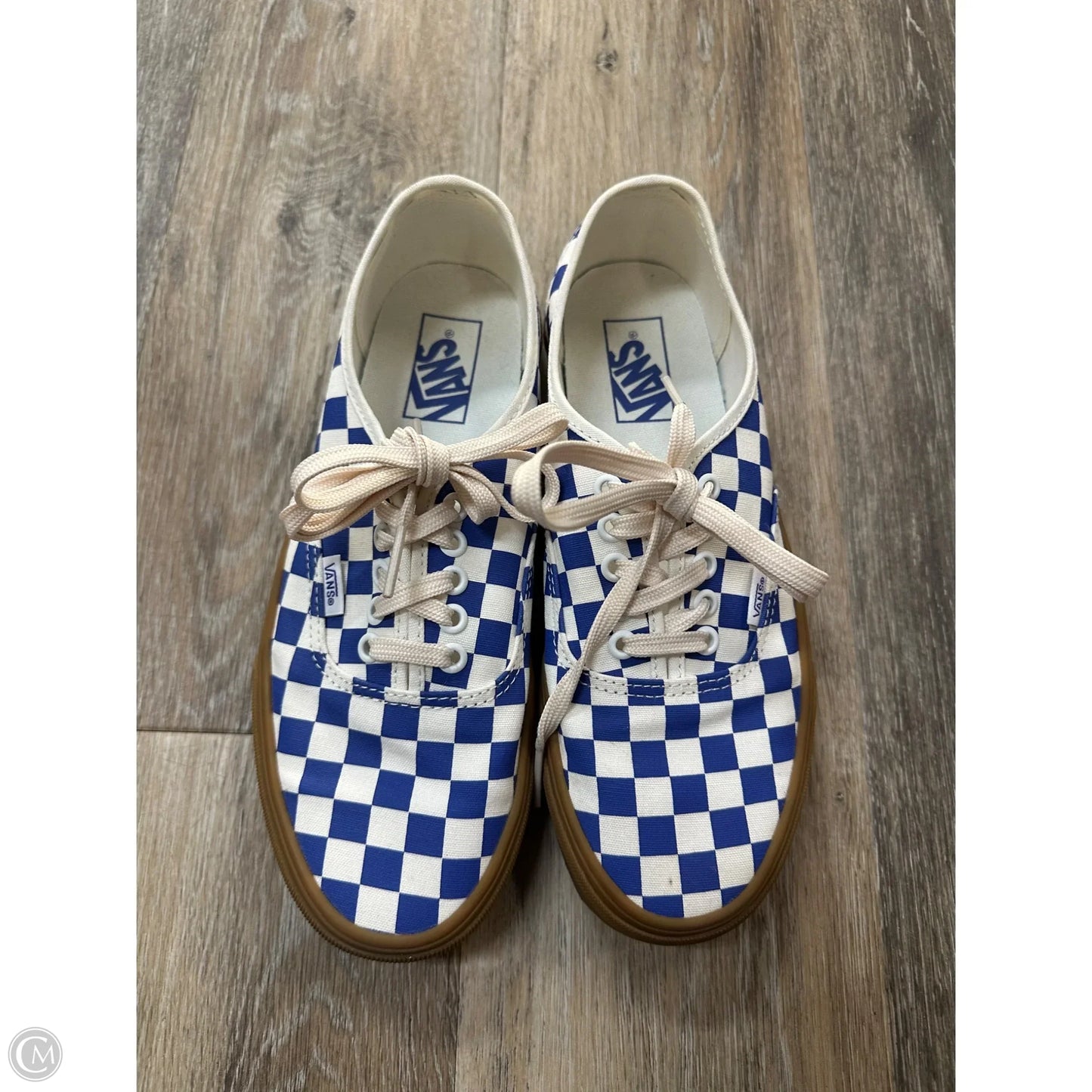 Shoes Sneakers By Vans In Blue & White, Size: 9.5
