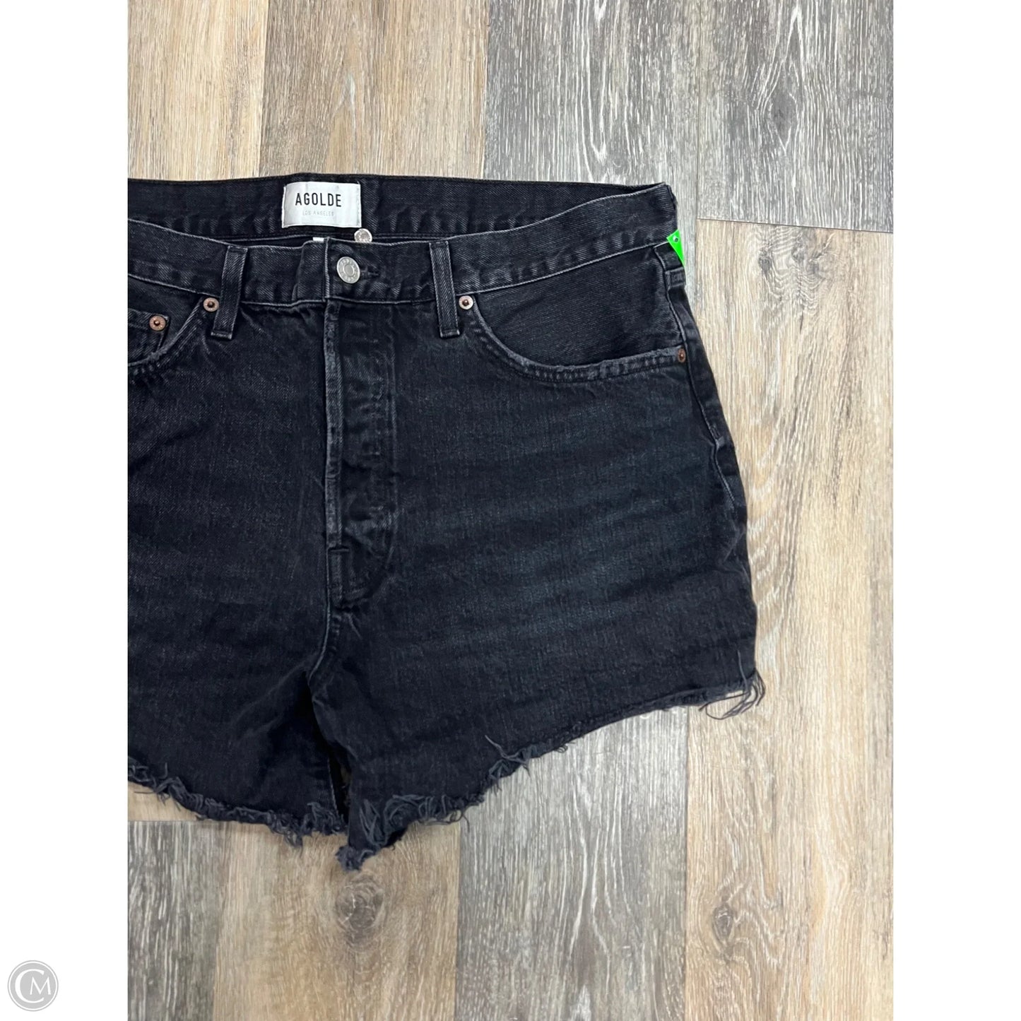 Shorts By Agolde In Black Denim, Size: 14