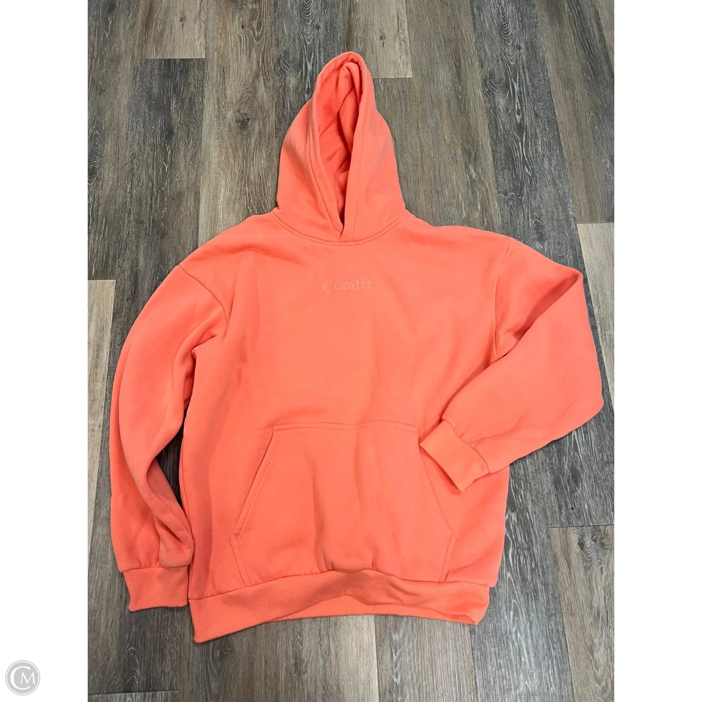 Athletic Sweatshirt Hoodie By Comfrt In Orange, Size: Xl