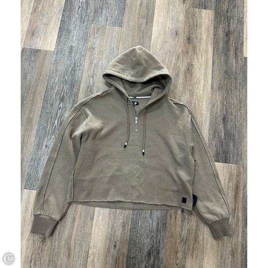 Athletic Sweatshirt Hoodie By Fundamental Coast In Tan, Size: S