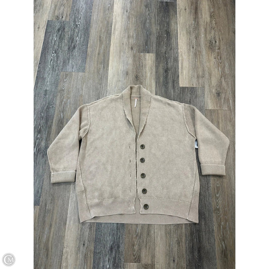 Sweater Cardigan By Free People In Tan, Size: Xs