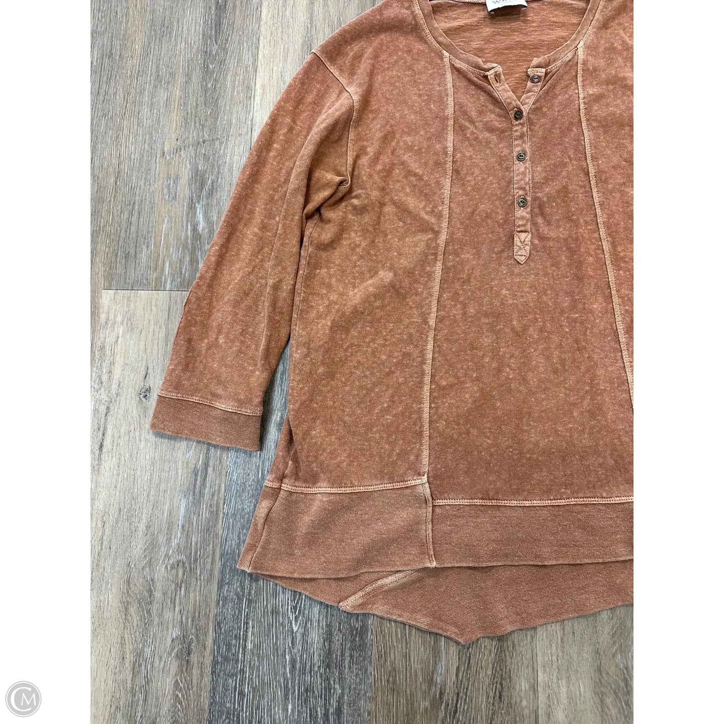 Top Long Sleeve By Wrap London In Orange, Size: 6