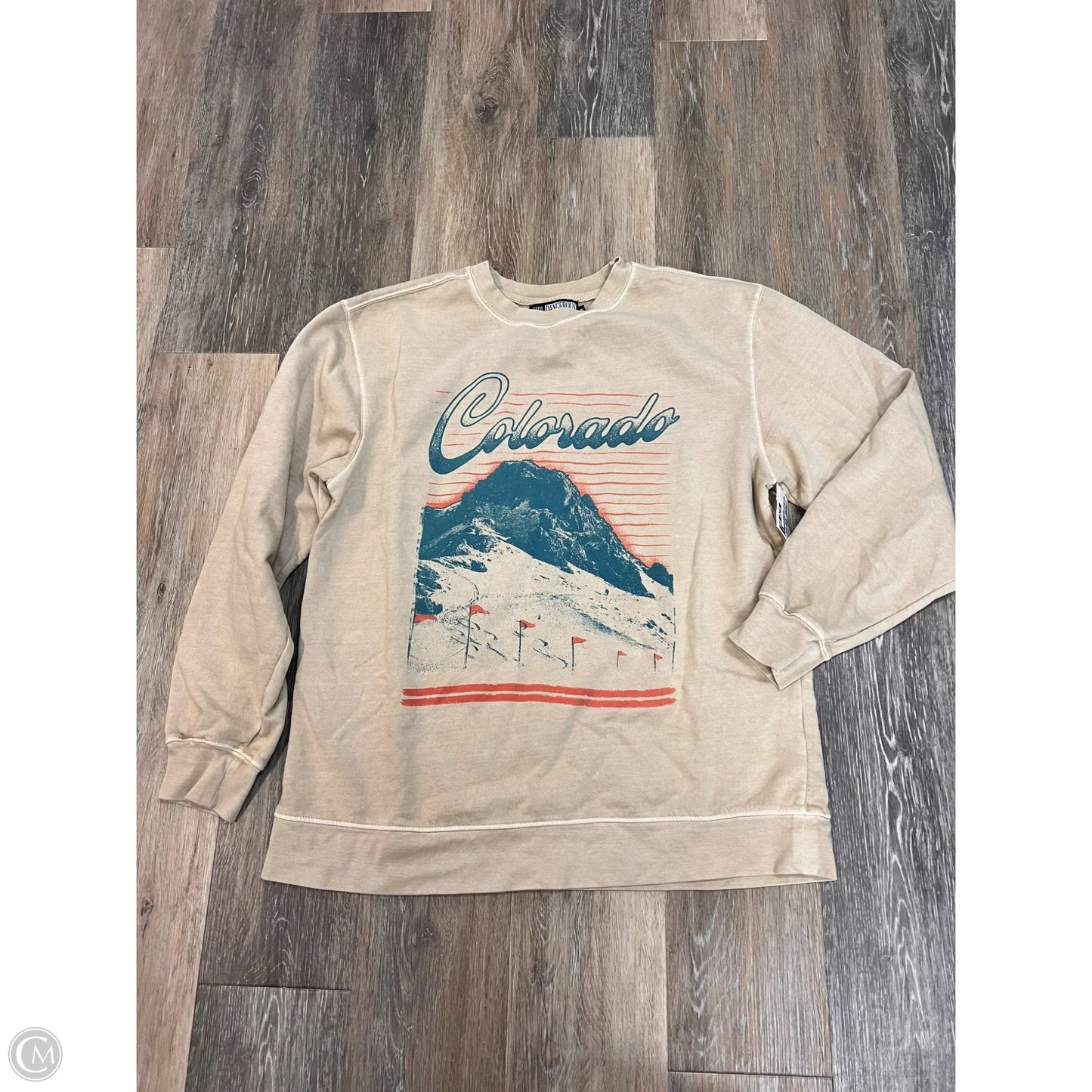 Sweatshirt Crewneck By Girl Dangerous In Tan, Size: M