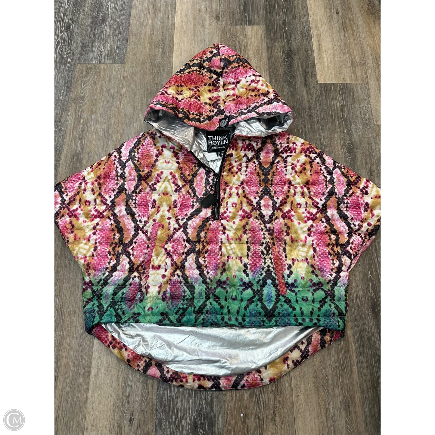 Jacket Puffer & Quilted By Think Royln In Multi-colored, Size: Xs