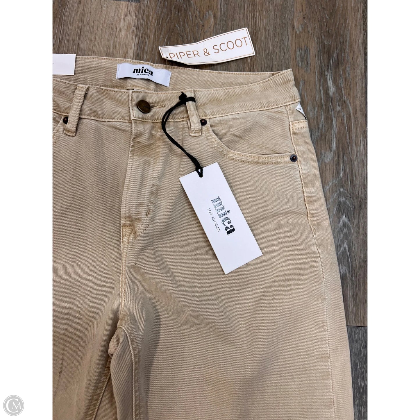 -Jeans Straight By Mica In Tan Denim, Size: 8