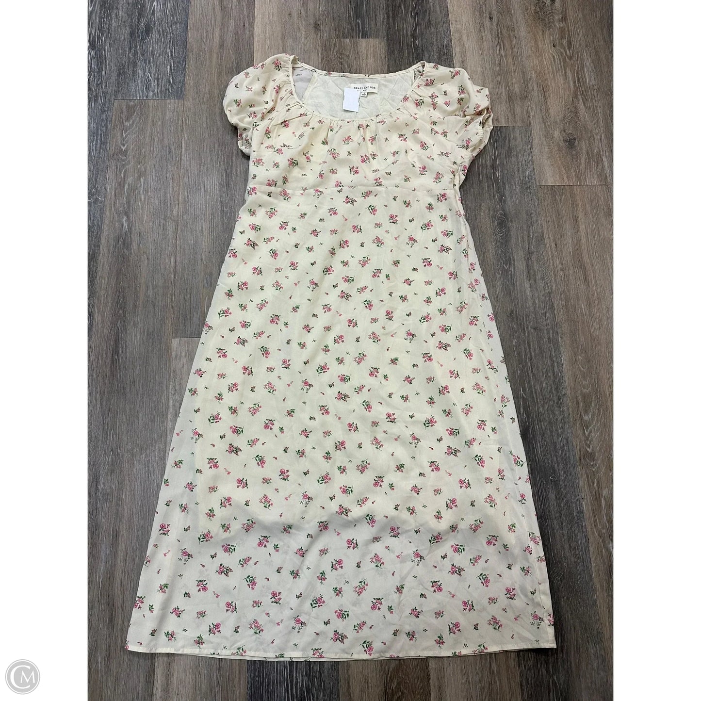 Dress Casual Maxi By Brass and Roe In Floral Print, Size: L