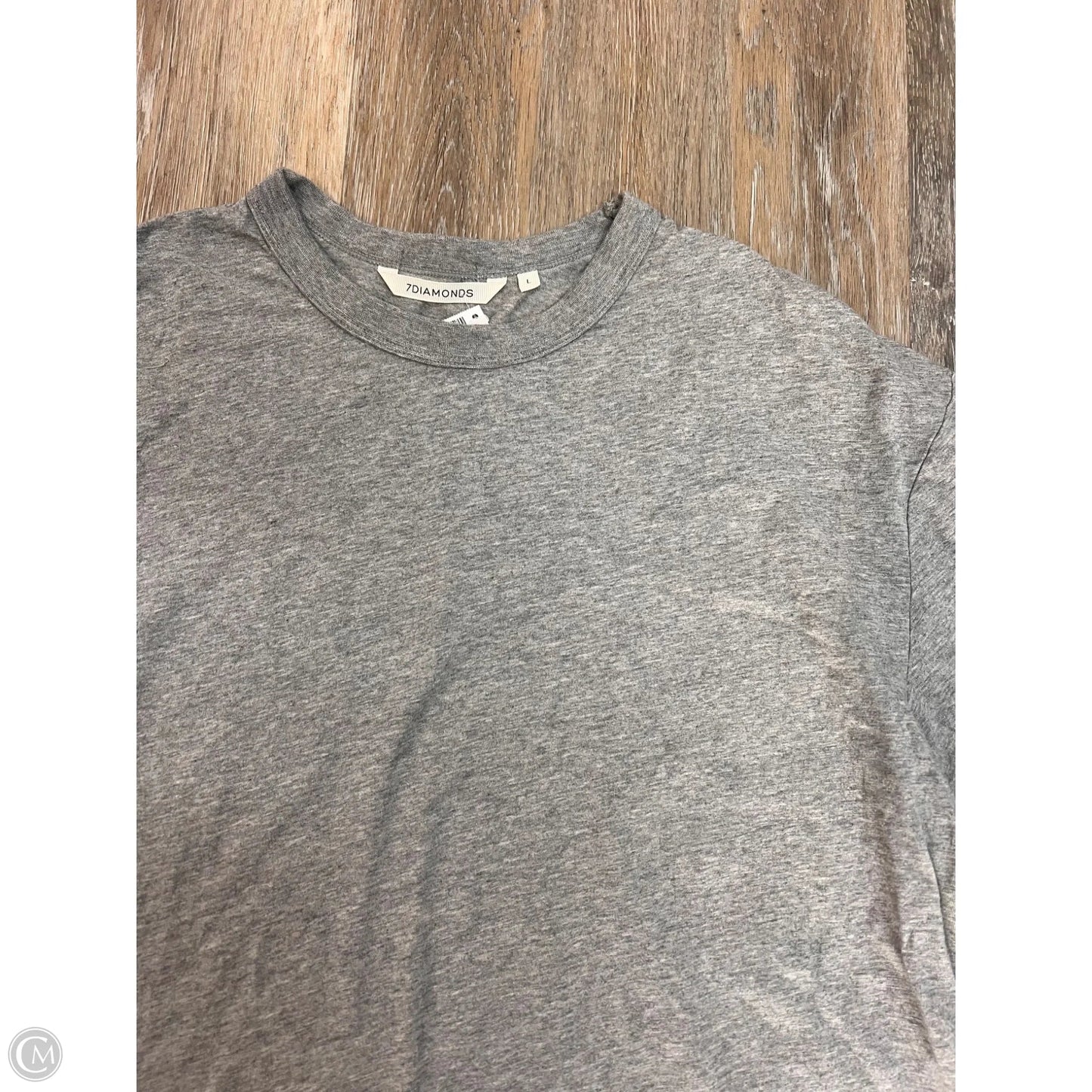 -Athletic Top Short Sleeve By 7 Diamonds by In Grey, Size: L