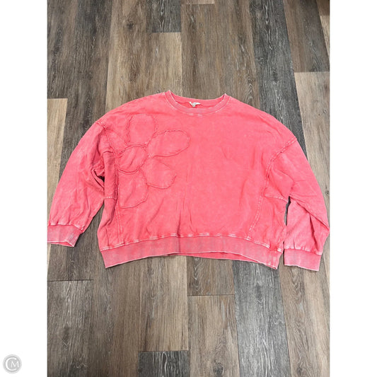 Top Long Sleeve By Easel In Pink, Size: 2x