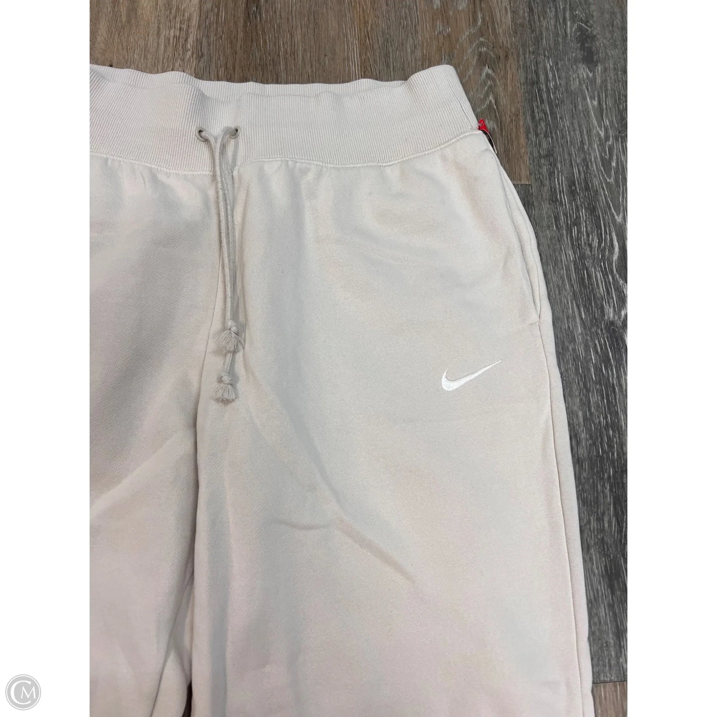 Athletic Pants By Nike Apparel In Cream, Size: L