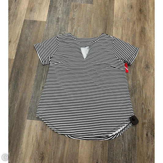 Athletic Top Short Sleeve By Lulu B In Striped Pattern, Size: M