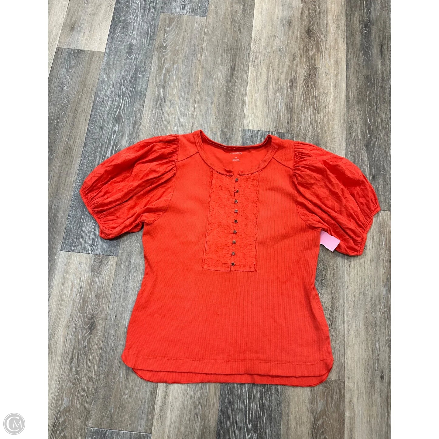 Blouse Short Sleeve By Pilcro In Orange, Size: Xl