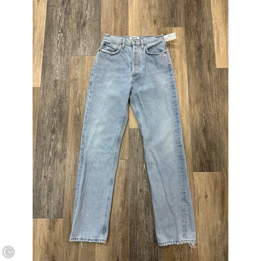 Jeans Straight By Agolde In Blue Denim, Size: 0