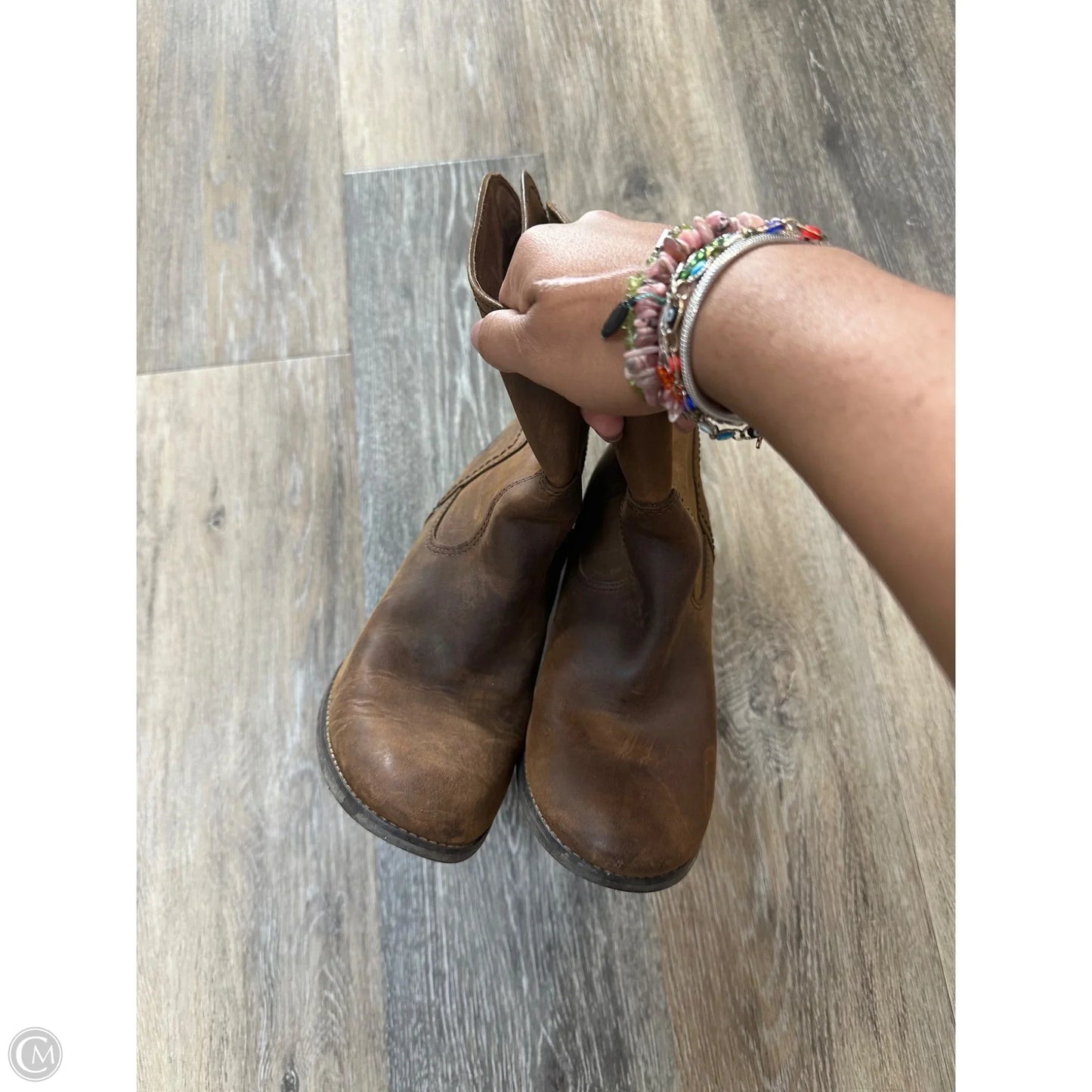 Boots Ankle Heels By Harley Davidson In Brown, Size: 7.5