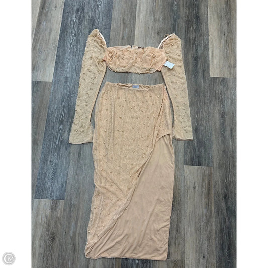 Skirt Set 2pc By Oh Polly In Tan, Size: L