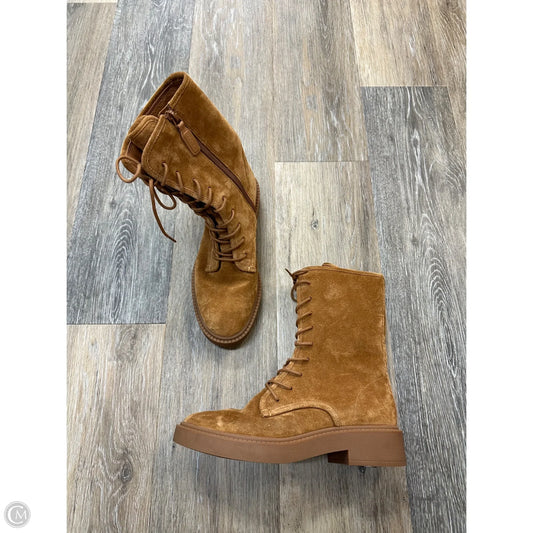 Boots Ankle Flats By Vince In Brown, Size: 6